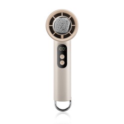 In stock 2025 high-speed handheld cooling small fan 100-speed hook USB mini electric fan digital display ice compress wholesale