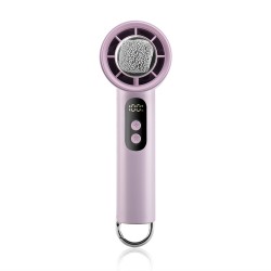 In stock 2025 high-speed handheld cooling small fan 100-speed hook USB mini electric fan digital display ice compress wholesale
