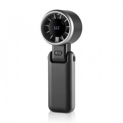 2025 mini folding small fan USB high speed fan digital display desktop violent fan lanyard portable fan