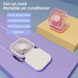 Summer convenient strap mounted usb rechargeable small fan