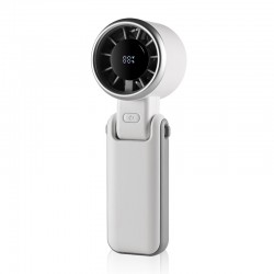 2025 mini folding small fan USB high speed fan digital display desktop violent fan lanyard portable fan